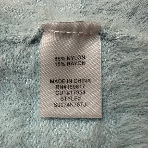 NWT Altar’d State, Cropped Cardigan, Fuzzy Light Blue, Size M - Picture 6 of 9